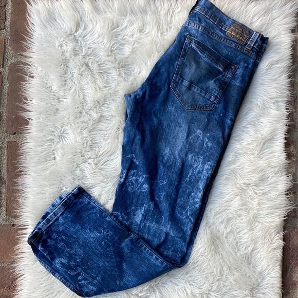 Mens Prescription Five Pocket Acid Wash Jeans Size 36x32 - Picture 1 of 12